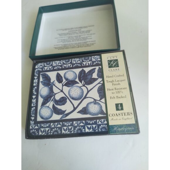 Lady Clare Coasters Set of 4 Sealed Box New - Picture 1 of 6